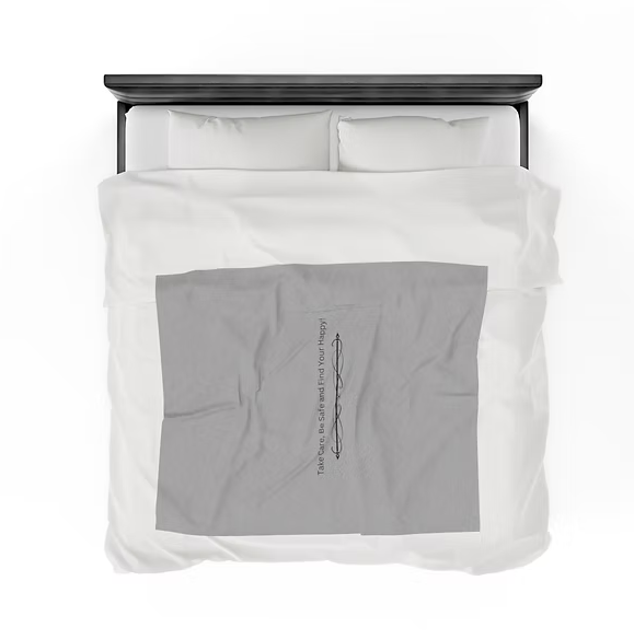 Velveteen Plush Blanket Soft Grey